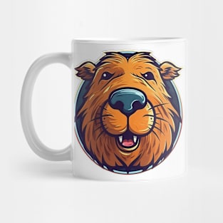 Orange cheerful capybara Mug